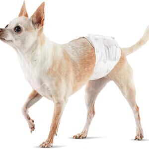 NIB Male Dog Wrap/Disposable Diapers 30 Count White Extra Small